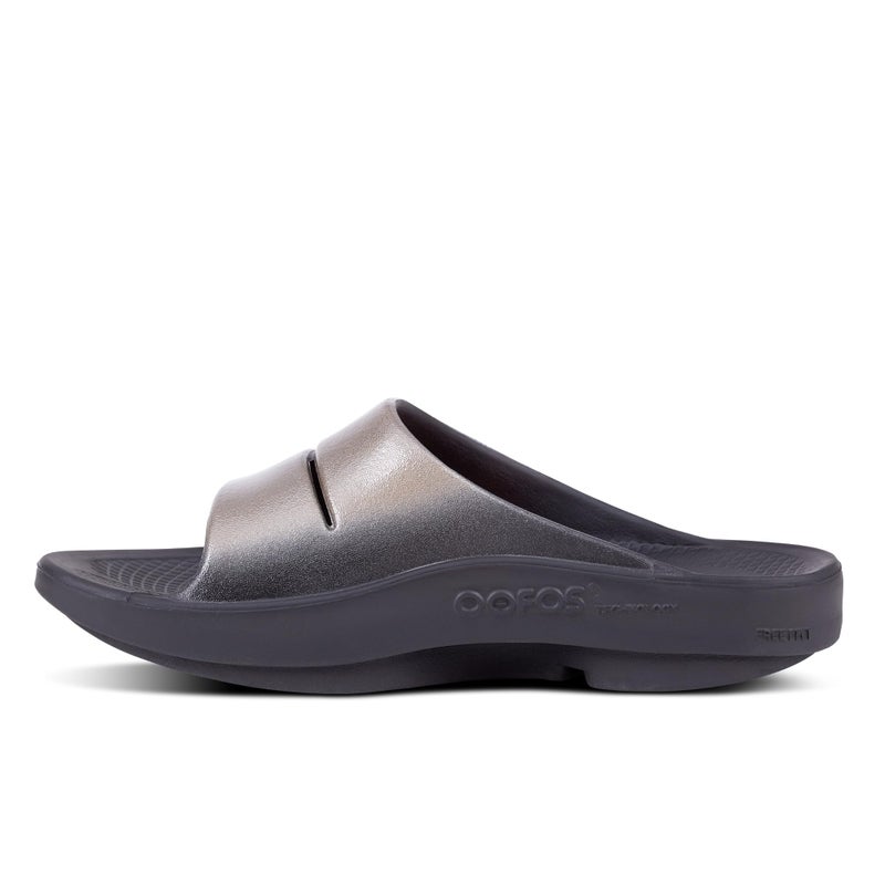 OOFOS OOahh Luxe Recovery Slide, Latte - Womenâ€™s Size 9 - Image 3